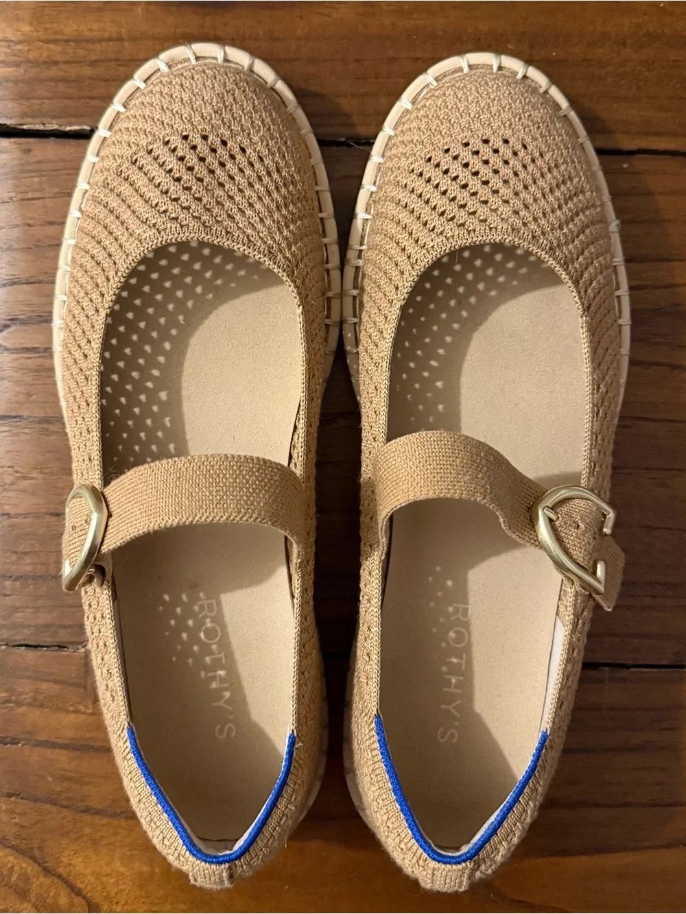 EUC Rothy's The Espadrille Mary Jane in Wren, size 9.5